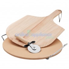 ACC122A Pizza Stone, Cutter and Paddle.